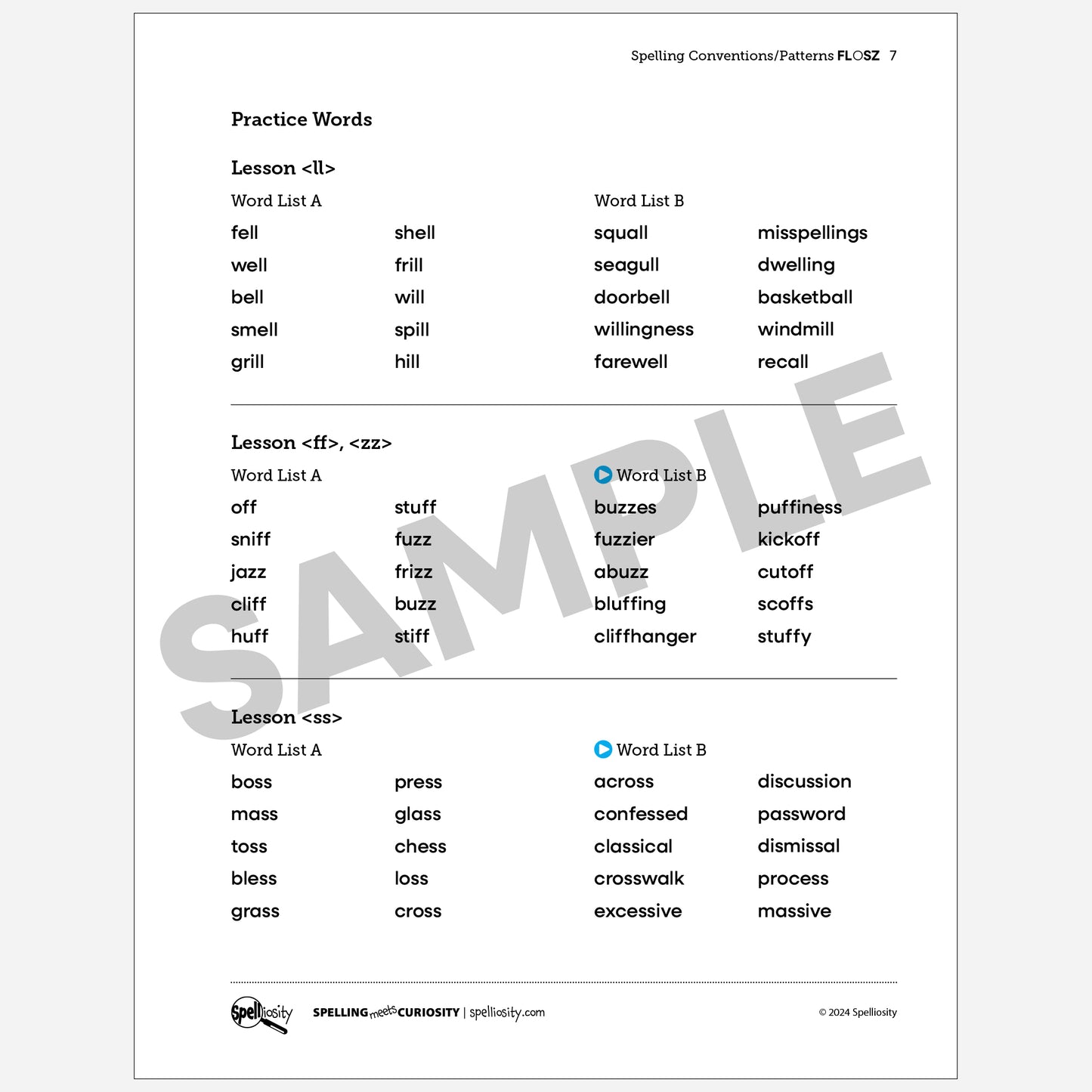 Free Package - <ll>, <zz> & <ff>, <ss>