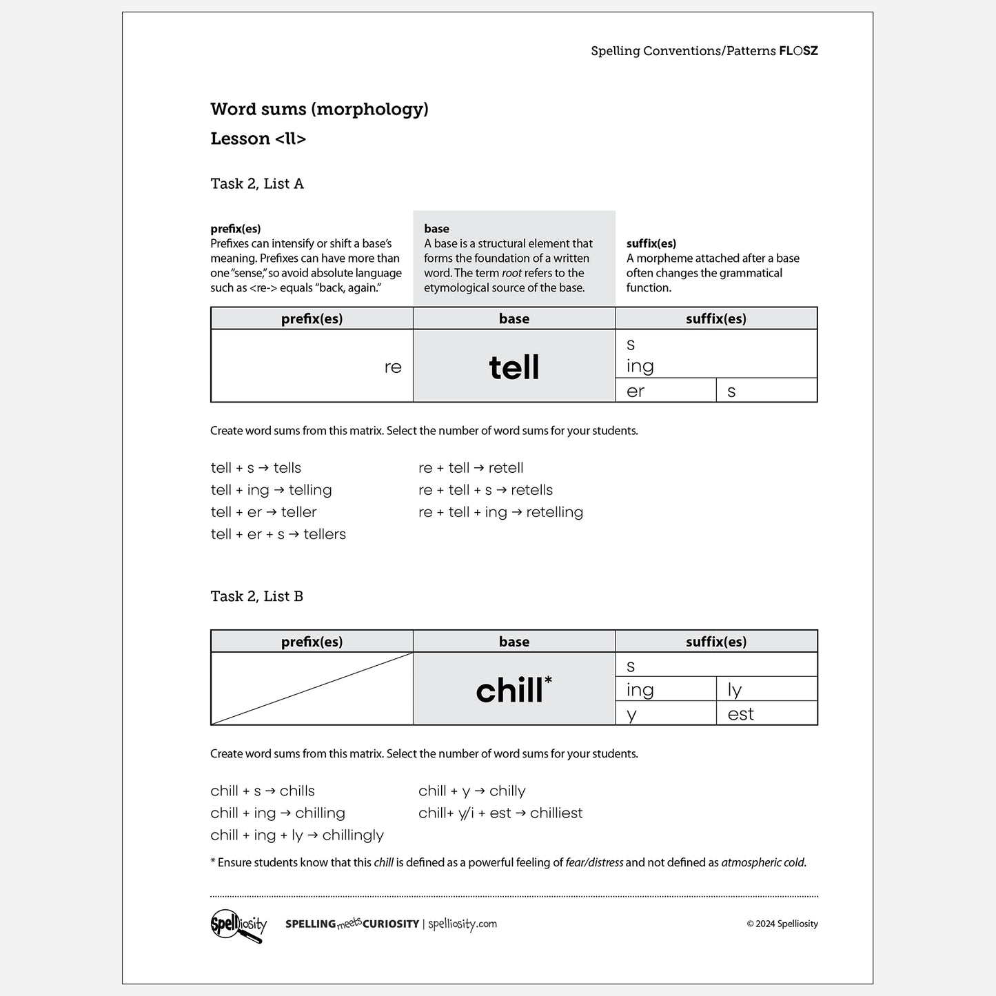 Free Package - <ll>, <zz> & <ff>, <ss>