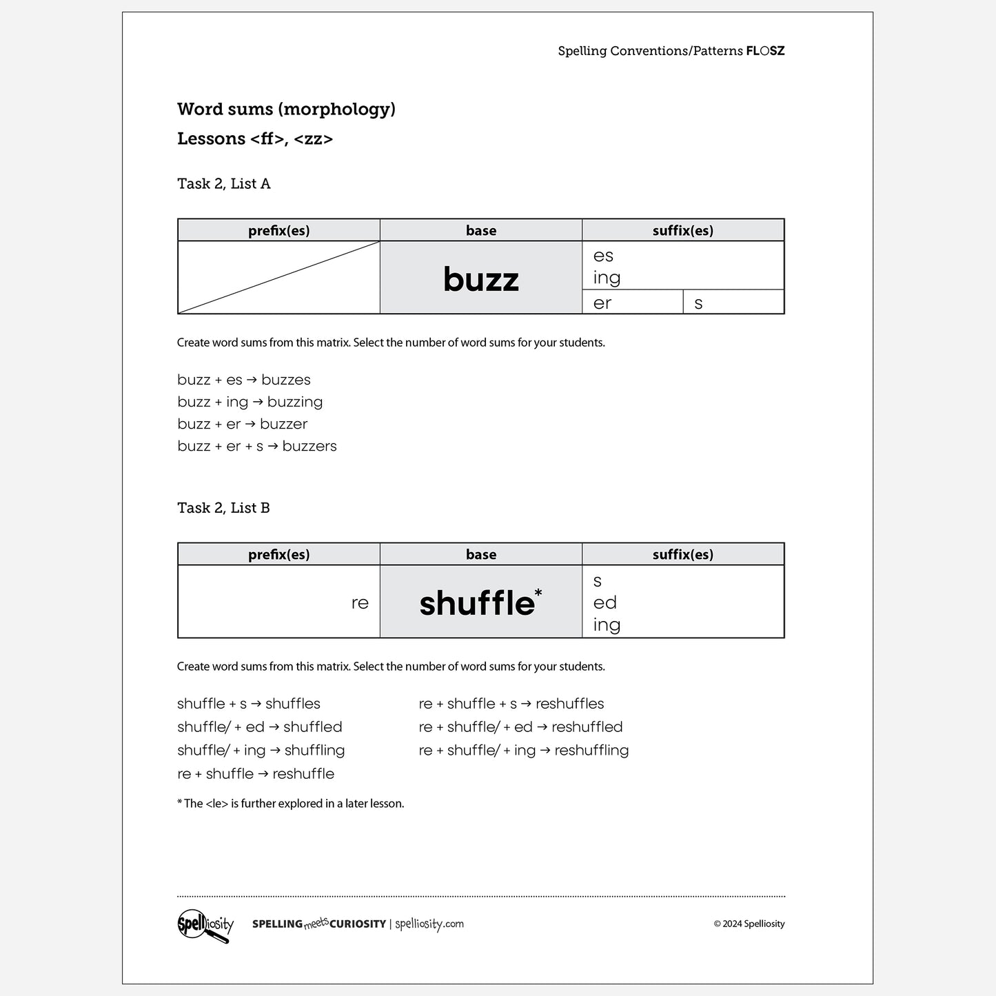 Free Package - <ll>, <zz> & <ff>, <ss>