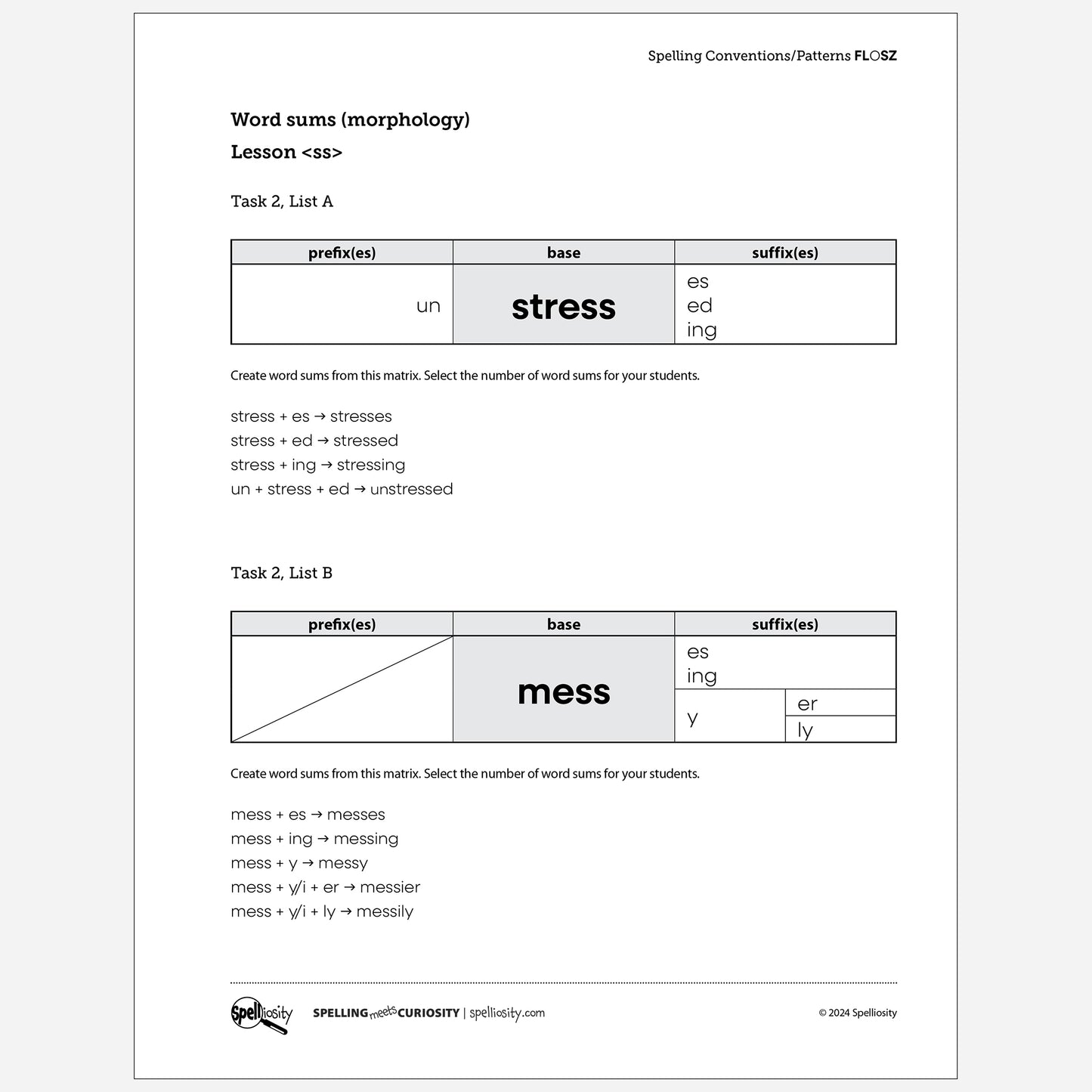 Free Package - <ll>, <zz> & <ff>, <ss>