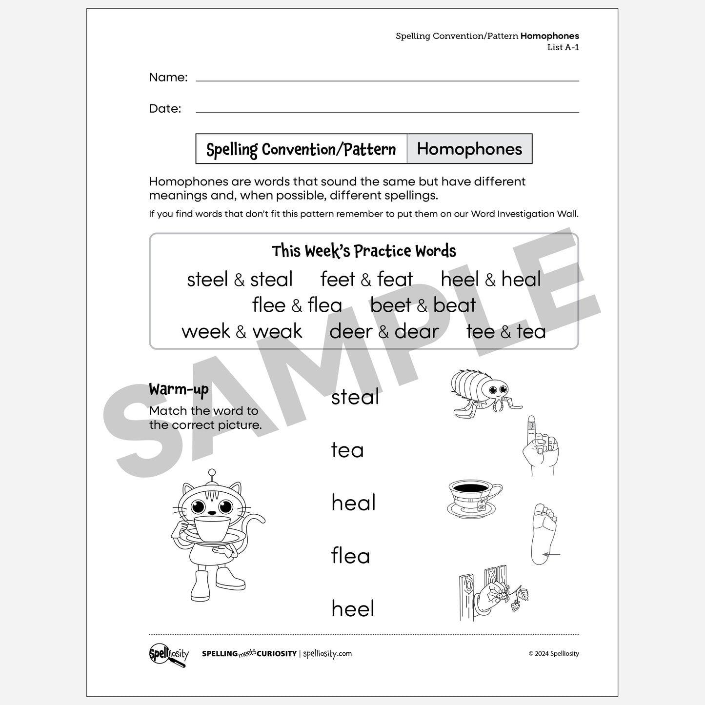 Homophones using <ee> and <ea>