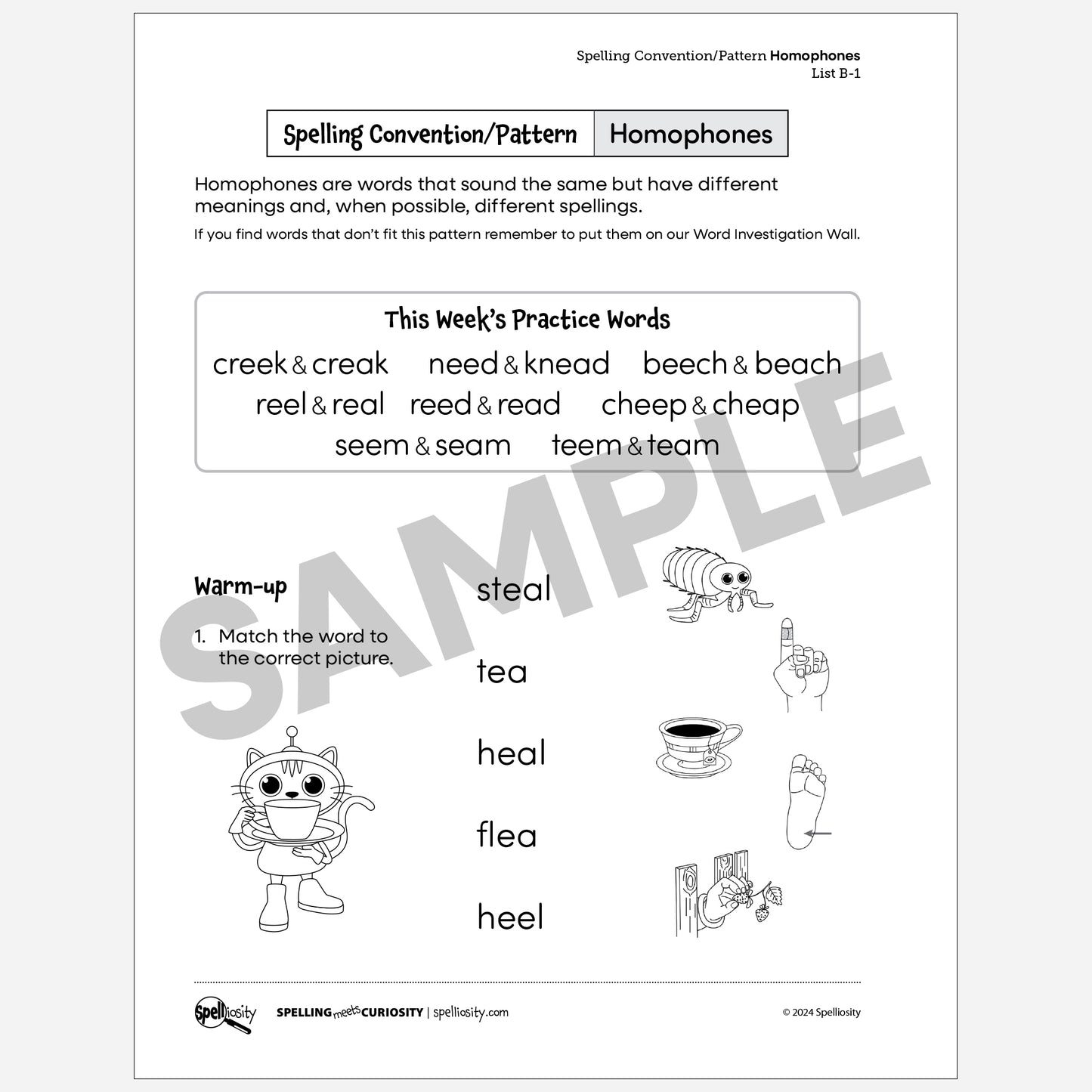 Homophones using <ee> and <ea>