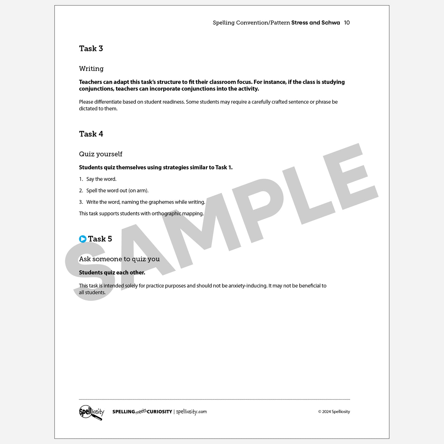 Stress and Schwa Spelling Pattern