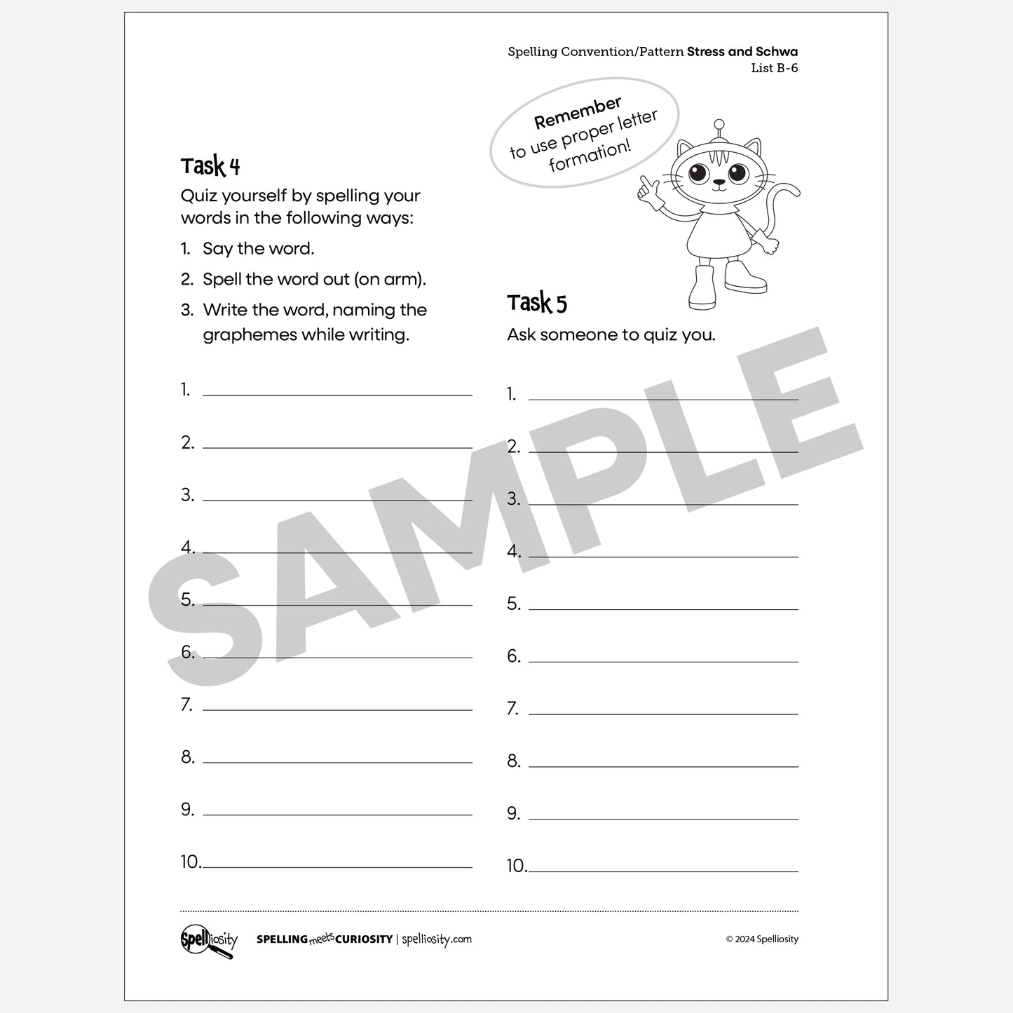 Stress and Schwa Spelling Pattern