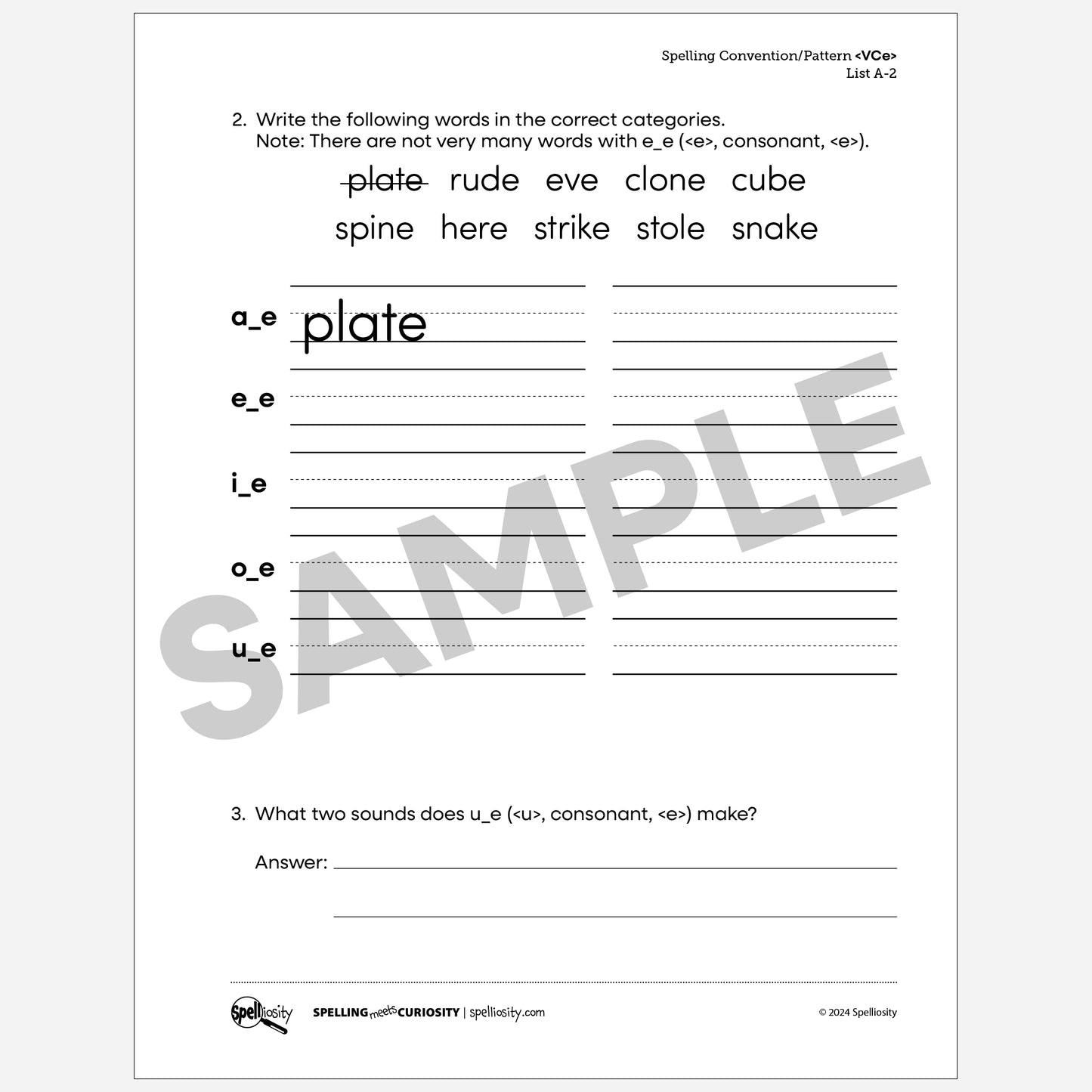 <VCe> Spelling Pattern