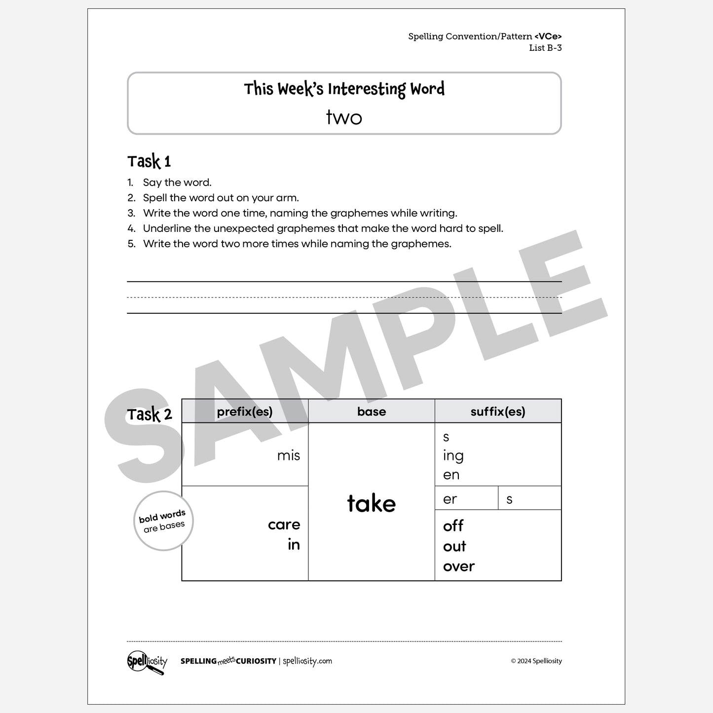 <VCe> Spelling Pattern