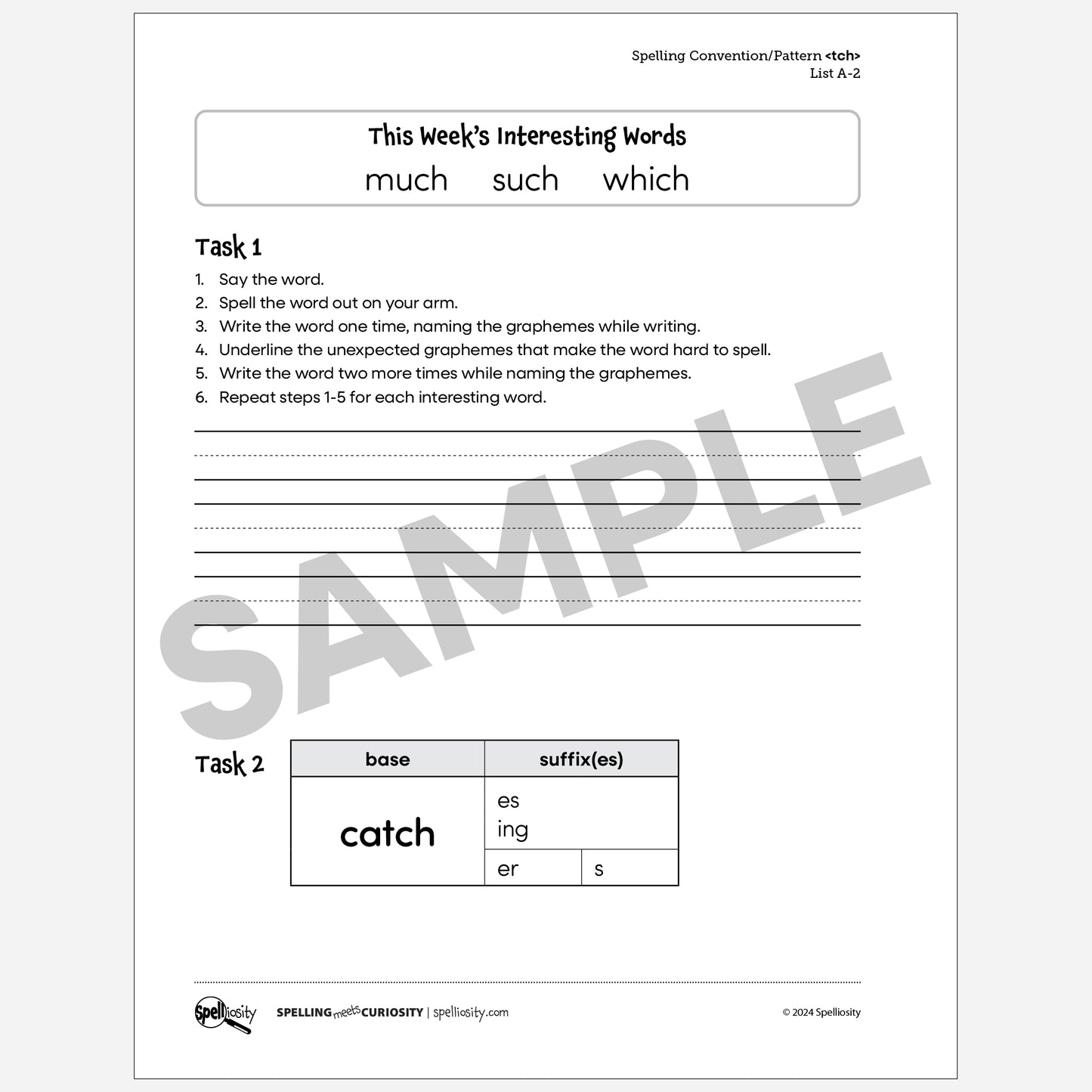 <tch> Spelling Pattern