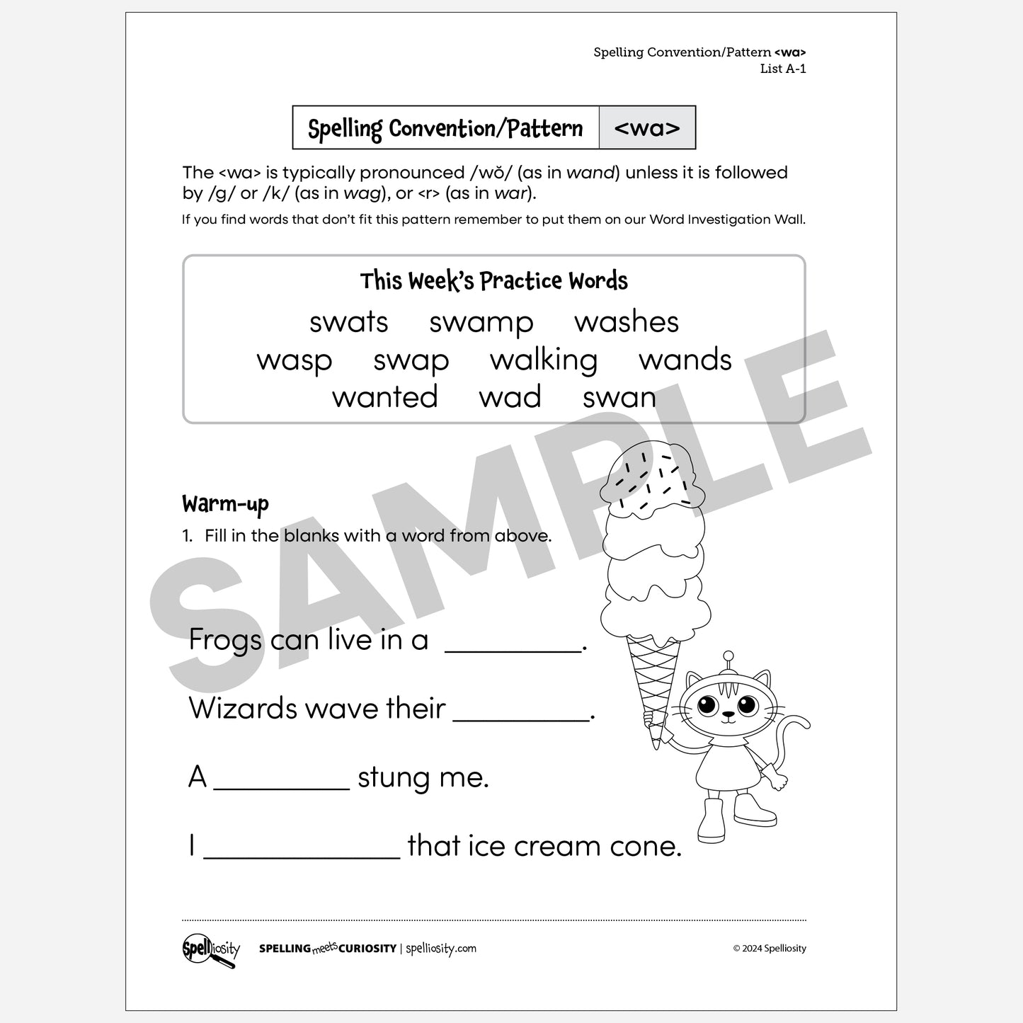 <wa> Spelling Pattern